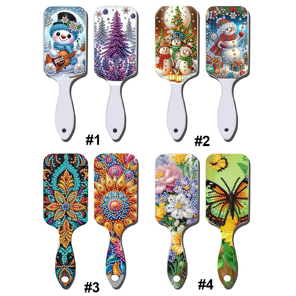 2pcs Diamond Comb Hair Brush DIY Craft Supplies Diamond Painting Hair Brush Crystal Diamond Hair Brush for Women