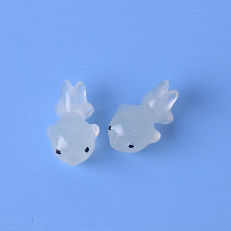 5Pcs 3D Cute Luminous Goldfish Fish Resin Pendants Charms Diy Earrings Necklace Keychain Bead Jewelry Making Supplies Findings