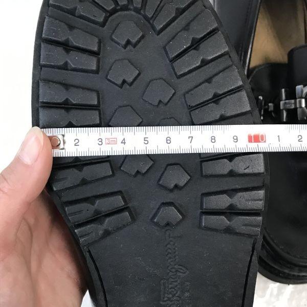 Italy Made/Salvatore Ferragamo/Leather Bit Moccasin Loafers/7EE/25.0-25.5/Black/BLACK/Business Dress Shoes(USED)