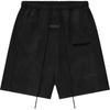 Wildleder Fleece Entspannte Shorts Vintage Schwarz Herren Unterteile 160HO254691F