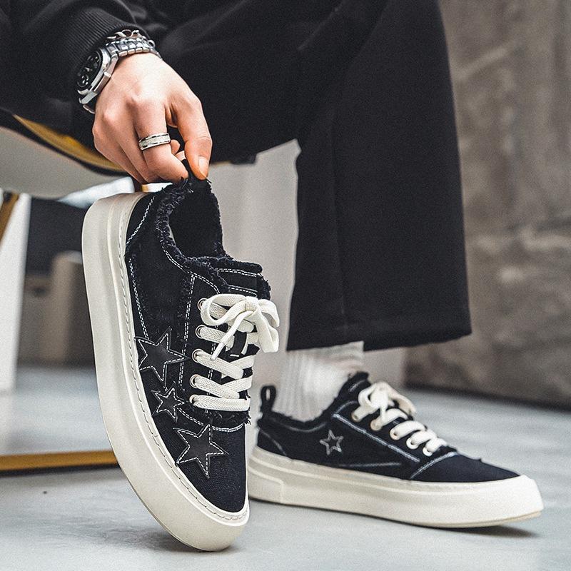 Summer New Star Canvas Shoes Men and Women Niche Original Design Couple Shoes Guochao High Street Lazy Little White Shoes
