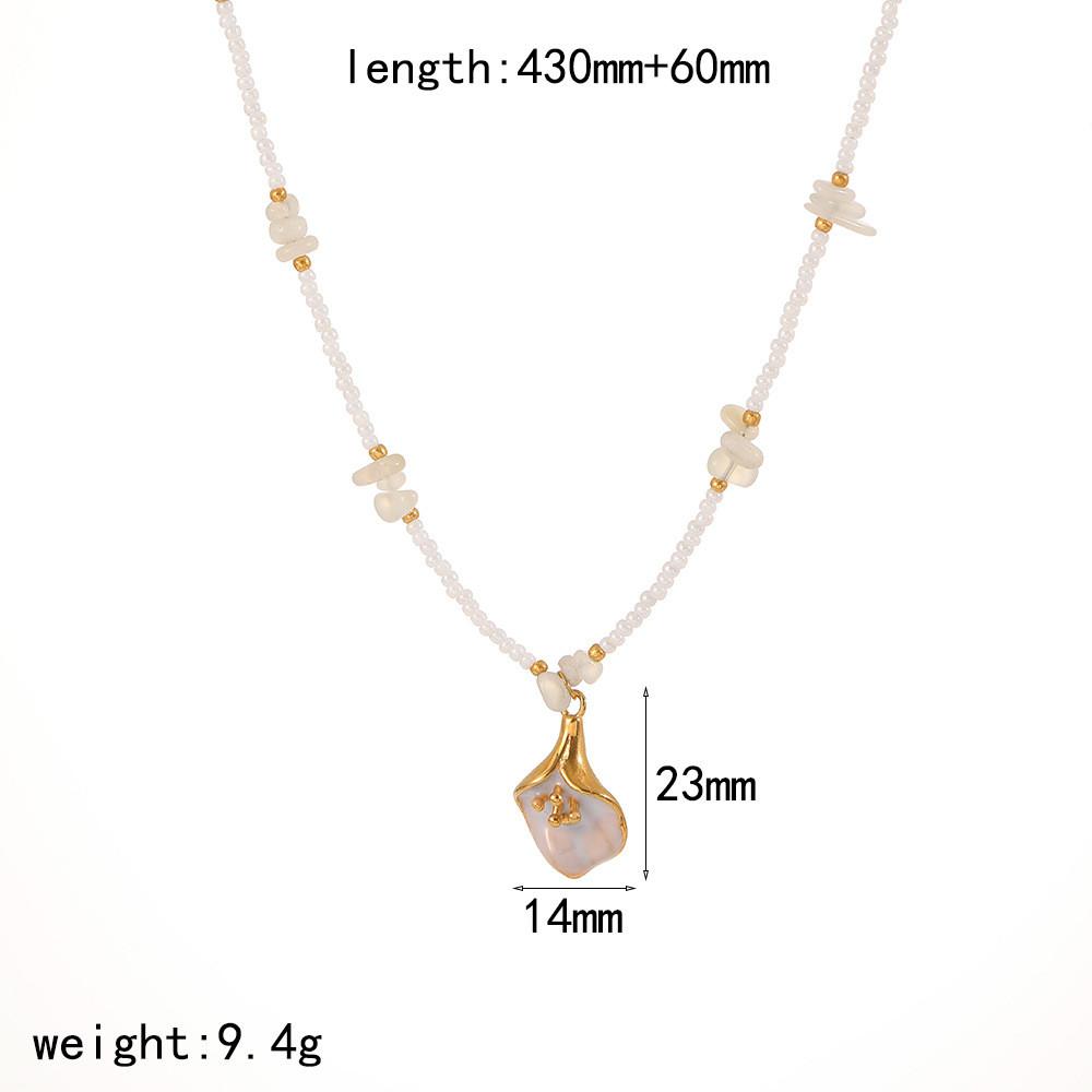 Marine Animal Pearl Necklace For Women With Dolphin And Starfish Pendant