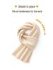 Warm Cashmere Scarf for All: Versatile, Thick Pure Wool, Solid Color, Long Neck Scarf for Men, Women, & Kids - Perfect for Autumn & Winter.