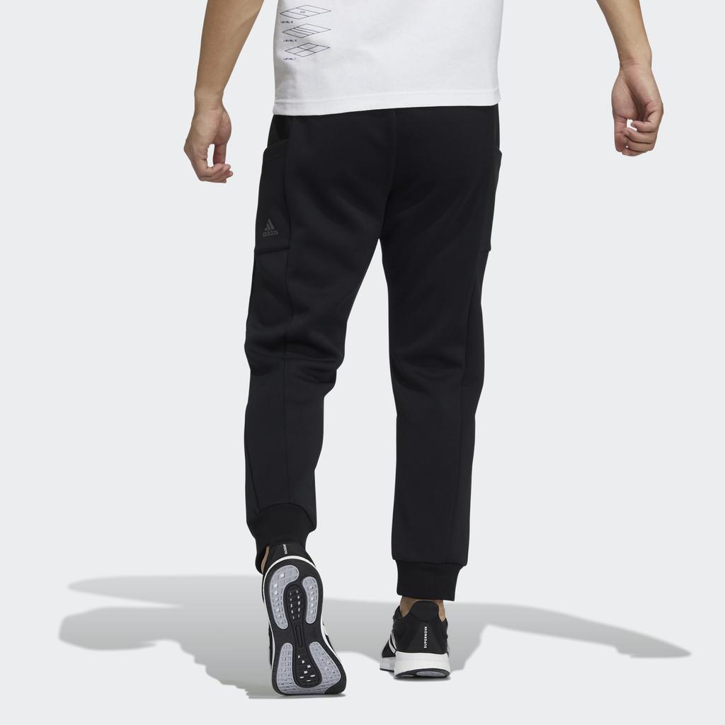 Adidas Solid Color Casual Sports Pants Men Bottoms Black H39229