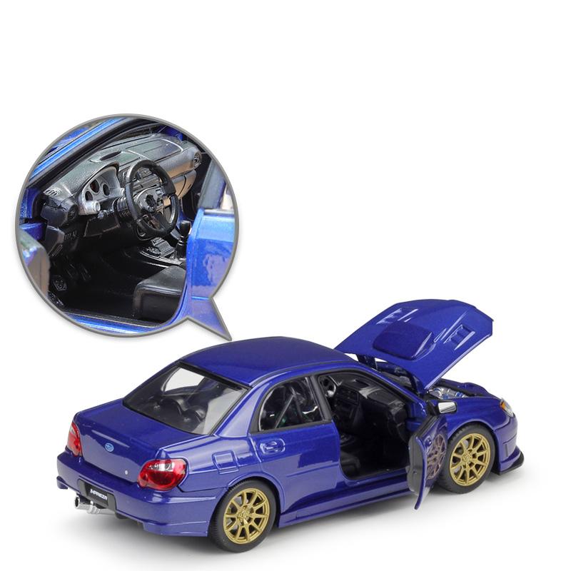 WELLY 1/24 Lmpreza Performance APR Subaru Alloy Miniature Scale Car Model Diecast Metal Collection Childrens Toy Vehicles Gifts