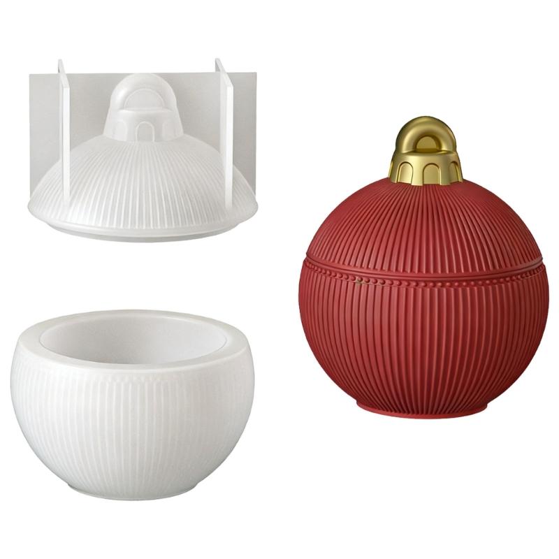 Christmas Ball Silicone Candle Cup Molds For Handmade Candle Soaps Home Decoration Christmas Gifts And Resin Casting