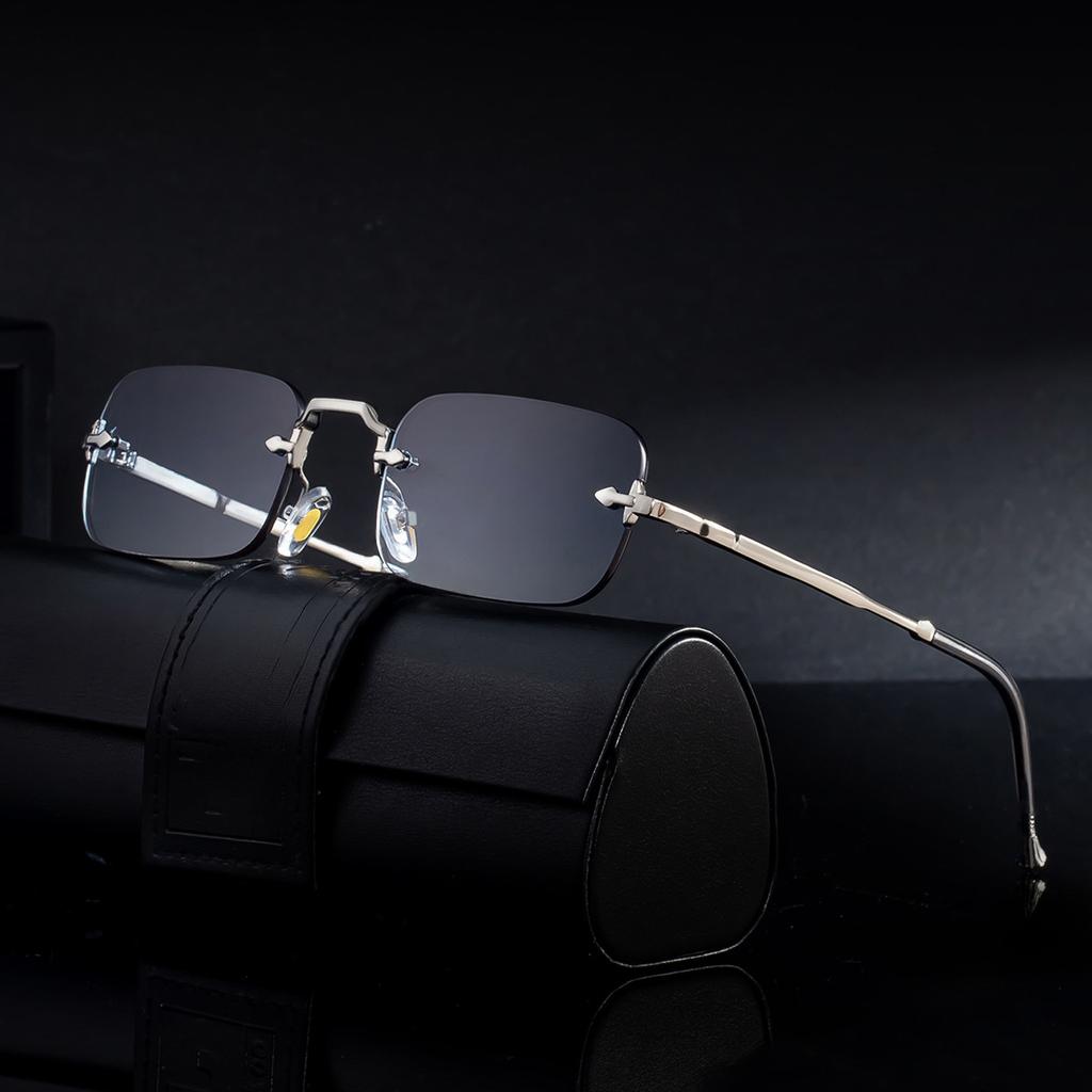 JYL TS Men's Rimless Metal-Temple - Small-Frame UV-Protective Shades WF-5G260