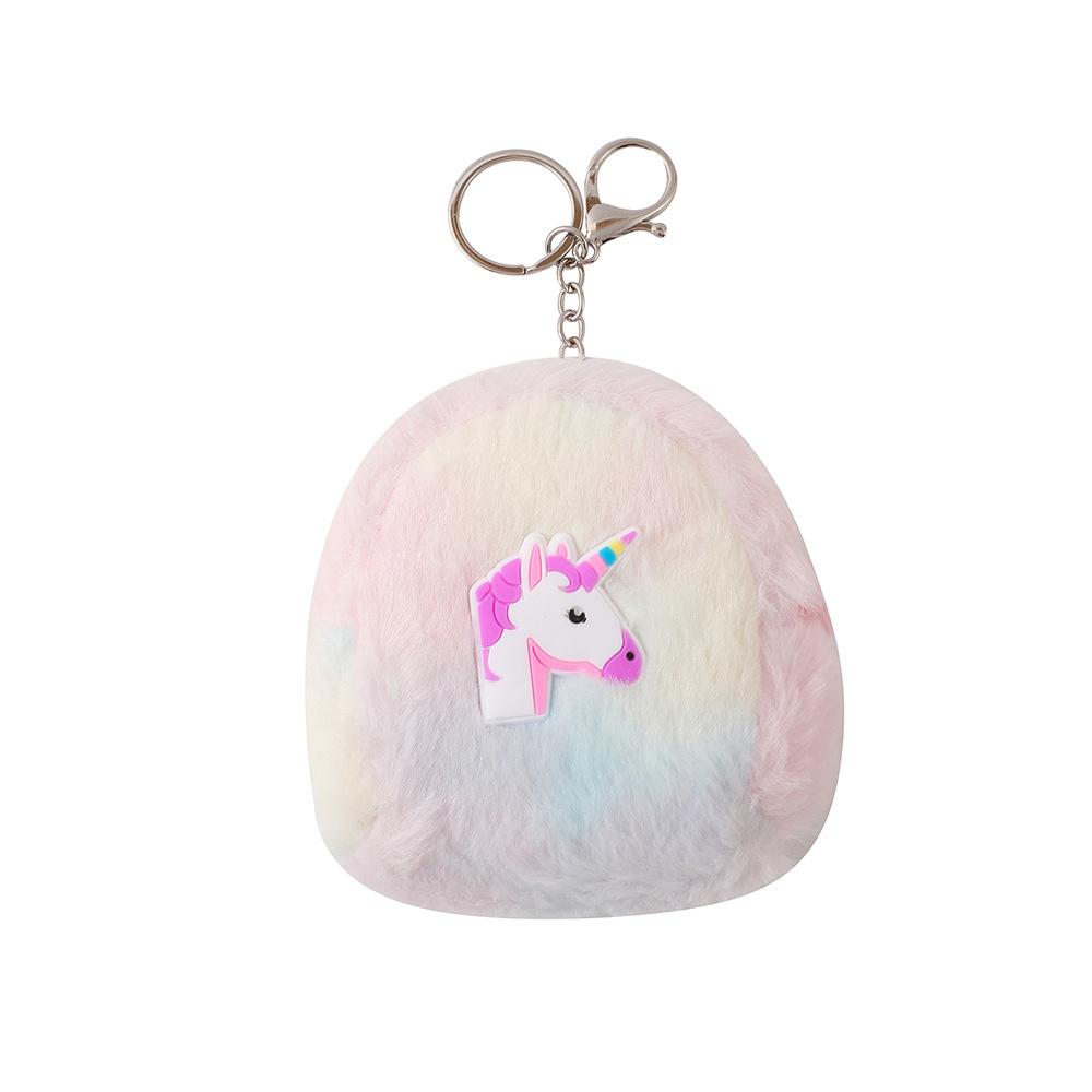 New Children's Unicorn Cartoon Wallet Plush Coin Purse Earphone Storage Bag Pouch Keychain Pendant Coins Wallet Kids Cute Purse