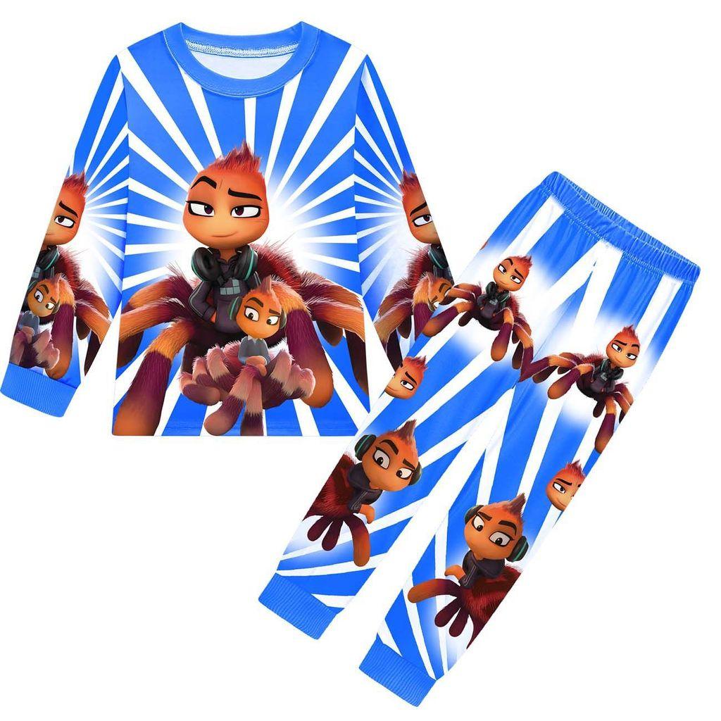 Kids Boys Girls Anime Cartoon Bad Guys Printed Casual Long Sleeves T-Shirt Pants Trousers Clothes Set