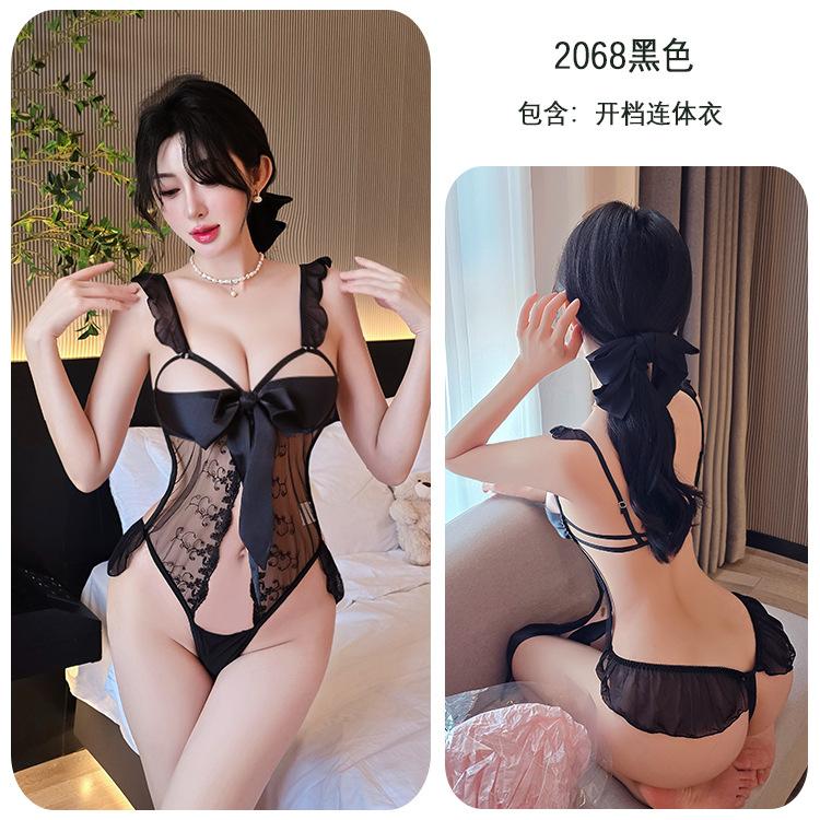 Sexy lingerie lace seduction pajamas sexy gathering pajamas hot uniform onesie