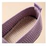 New Purple Knit Loafer Women's Ethnic Embroidered Elastic Band Casual Shoes Soft Walking Mary Janes Flats Woman Mom Travel Shoes