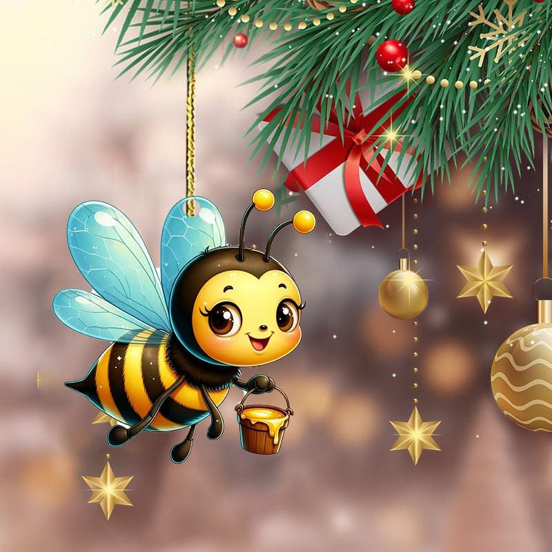 Cute Minimalist Acrylic Bee Car Decoration Gift For Festive Charm Interior