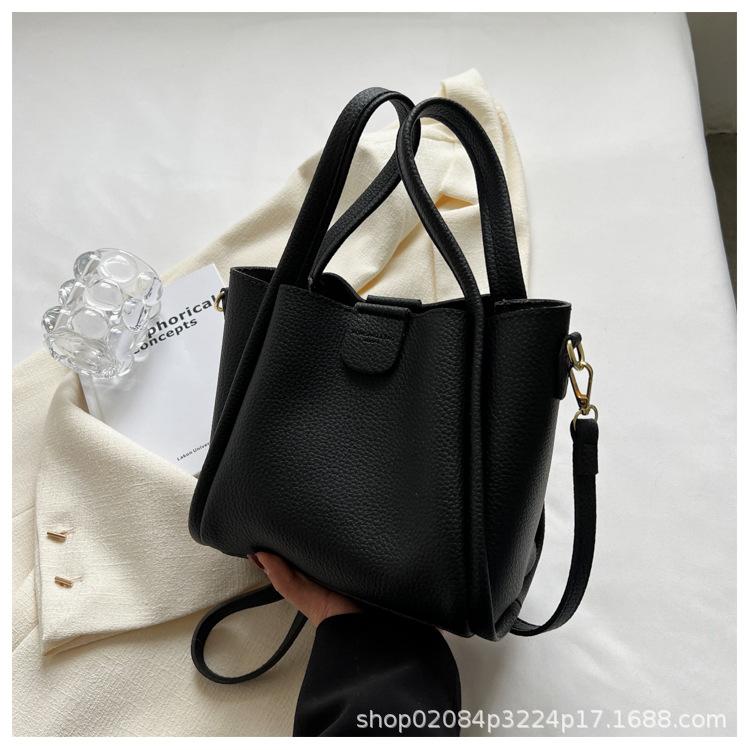 2025 New Vegetable Basket Trend Explosion Solid Color Tote Bag Versatile Messenger Bag Shoulder Bucket Bag