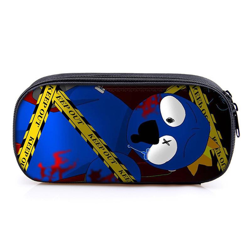 Rainbow Friends Pencil Case With Polyester Material For School Kids Gift Storage Organizer