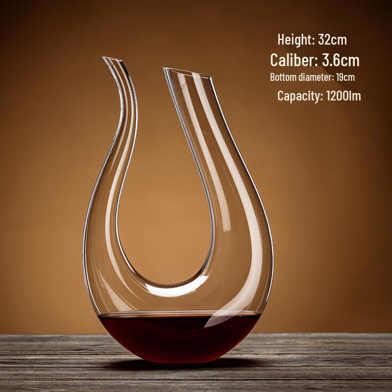Premium Crystal Glass Wine Decanter with Handle