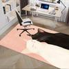 Cute Black and White Kitten Theme Chair Mat: Office Carpet Oversized Rug for Home Decor, Sofa Cover, Gift Idea, Suitable for Bedroom, Living Room