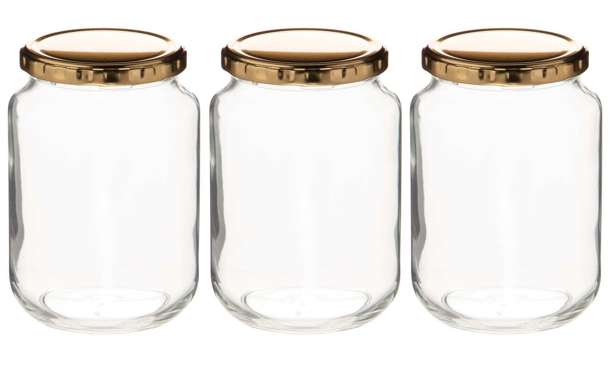 

Toyo Sasaki Glass Convenient Bottle, 820ml, Set of 3, Made in Japan, Large Glass Storage Bottles, HW-518-A-JAN