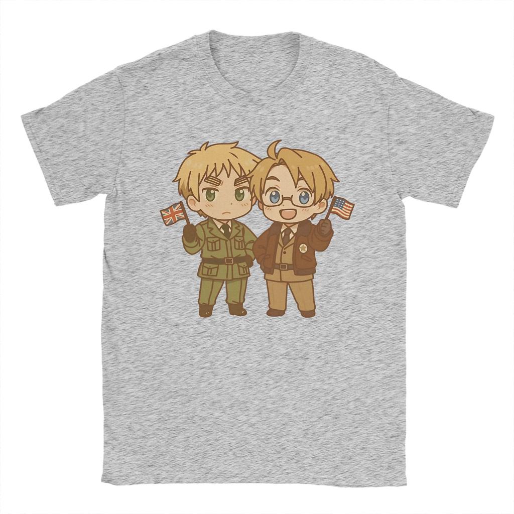 Hetalia Axis Powers T Shirt Unisexs Pure Cotton Fashion For Male Tshirt O Neck Tees Short Sleeve Clothes Plus Size