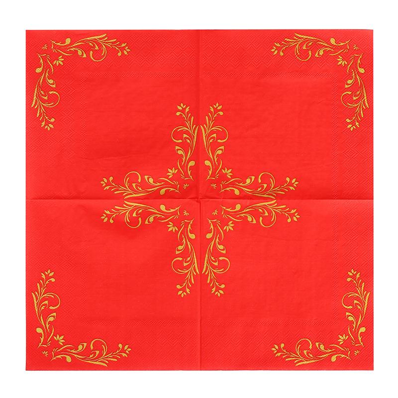 20 stuks/Pak 33*33cm 2-Laags Wegwerp Feestservet Bruiloftsceremonie Patroon