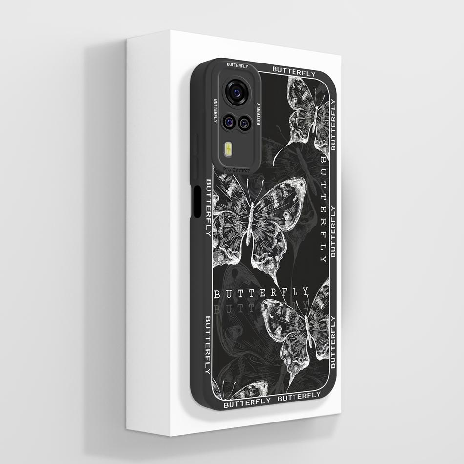 Per Vivo Y51 Y51A Y53S Y31 Y33 Custodia Squisita Cover Posteriore per Telefono Per Vivo Y 51(2020) Y 31 (2021) Cover Morbida in Silicone Liquido