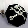 1pc Skull Crossbones Automatic Folding Umbrella - 8-Rib Compact Travel Umbrella Durable & Portable for Outdoor Use, Perfect Gift for Birthdays034