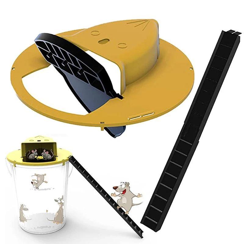 Mouse Trap Flip and Slide Bucket Lid Mice Rat Trap For Indoor Outdoor Multi Catch Auto Reset