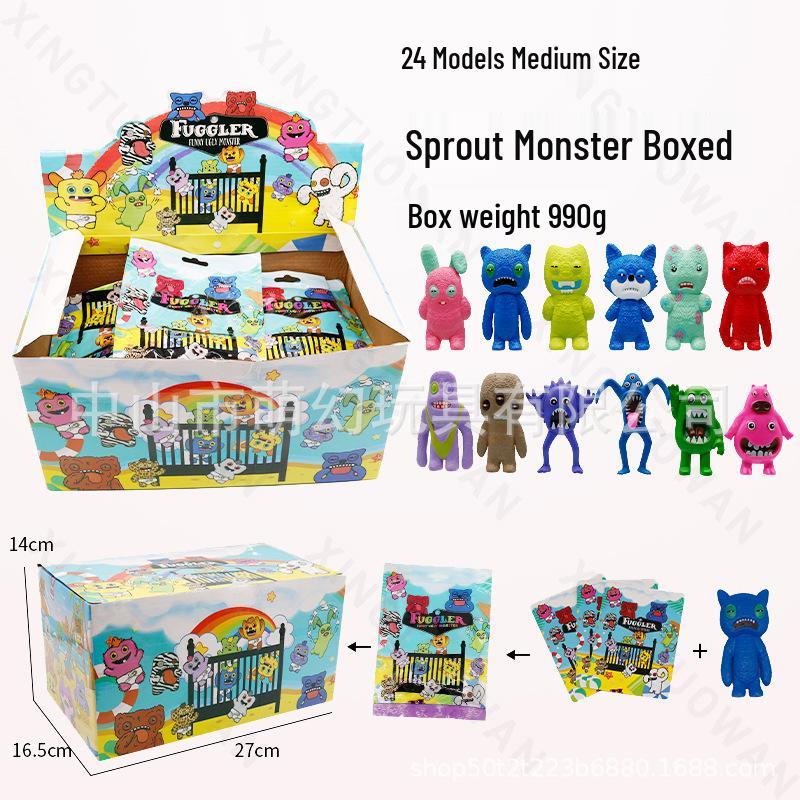 12 Styles Cute Ugly Monster Figurines – Creative Cartoon Dolls for Claw Machines