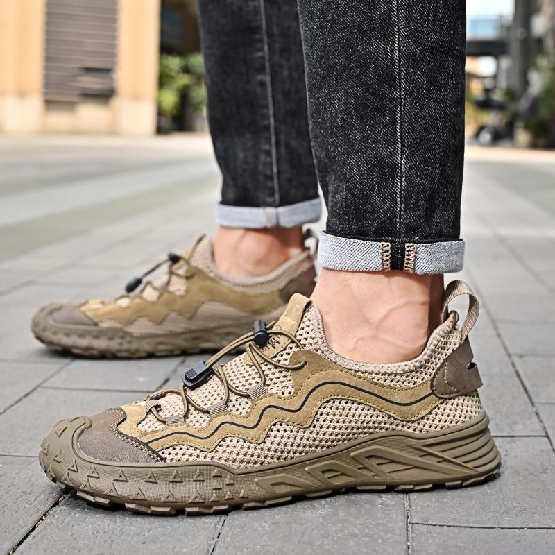 Summer Hiking Shoes Men Outdoor Trekking Shoes Trail Running Shoes Climbing Hunting Sneakers Mountaineering Breathable Camping