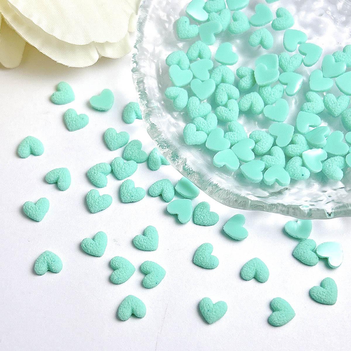 Matte Peach Heart Nail Art Accessories - Versatile DIY Boxed Set