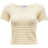 Women's Slim Fit U-Neck Knit Short Sleeve Top