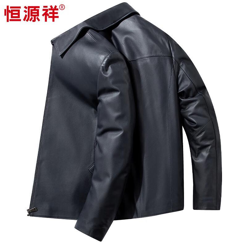 

Hengyuanxiang Мужская кожаная куртка с лацканами из натуральной овчины 4XL