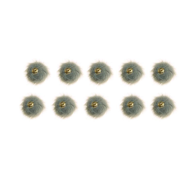 10/Saco Multi-colorido pelúcia bola de pele pingente DIY artesanato bola encantos brincos jóias fazendo acessórios