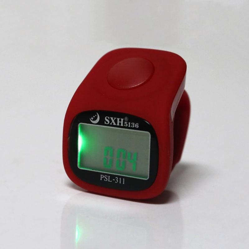 Tally Finger Counter Digital Finger Counter with LED Light Electronic Digital Hand Tally Counter for Muslim Prayer