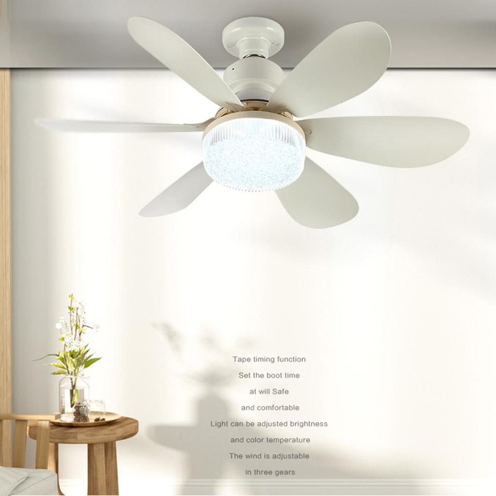 Multifunctional Ceiling Fan with Light, Lamp etachable Fan Leaf with Remote Control 3000K-6500K AC85V-265V