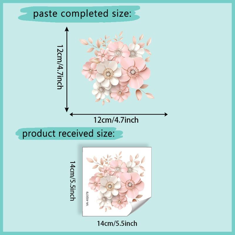 Painted Relief Flower Bedroom Living Room Switch Sticker Decorative Beautification Wall Sticker Self-adhesive