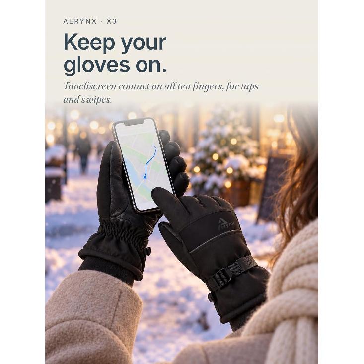 Winter Waterproof Ski Snow Warm Gloves for Women Men