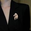 Minimalist Equestrian Themed Brooch Polished Alloy Construction Versatile Wear For Parties And Work Environments