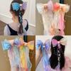 2026 Korean Style Celebrity-Inspired Children's Bow & Braided Hair Clips - Cute Princess Streamer Accessories for Girls