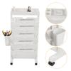Movable Bookshelf 6 Tier Large Capacity Thickened Multifunctional Rolling Book Rack for Deskside Living Room