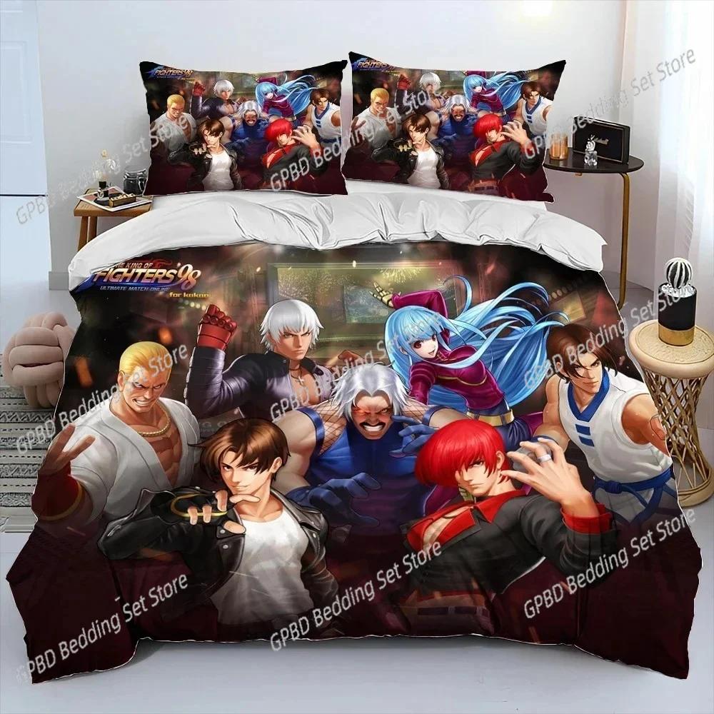 King of Fighters Retro Game 3D NEW Duvet Cover Pillowcase Bedding Set Adult Girl Bedroom Decoration Children Single Double Large