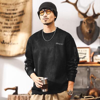 Men's American Retro Heavyweight Suede Sweatshirt