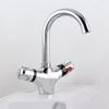 Flexible Thermostatic Faucet for Basin/Kitchen 360 Degree Rotatable Bathroom Mixing Tap Deck Mounted Brass Thermostatic Mixer