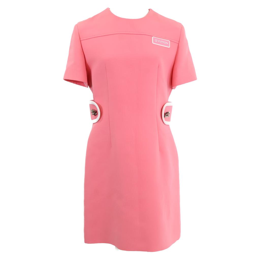 Louis Vuitton Domestically Produced 2022 RW221A HZM Logo Mini Dress Dress 38 pinkUsed
