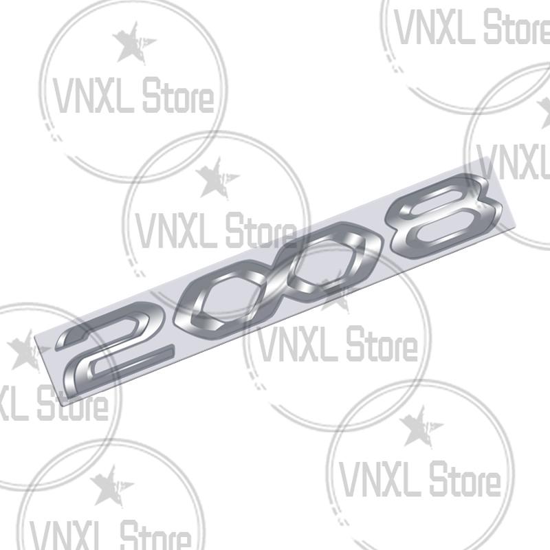 Car-Styling For Peugeot 208 2008 508 5008 308 3008 408 4008 Letter Chrome Silver 3D Metal Stickers Car Trunk Body Auto Decals