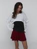 Visus Striped Mini Skirt_Red