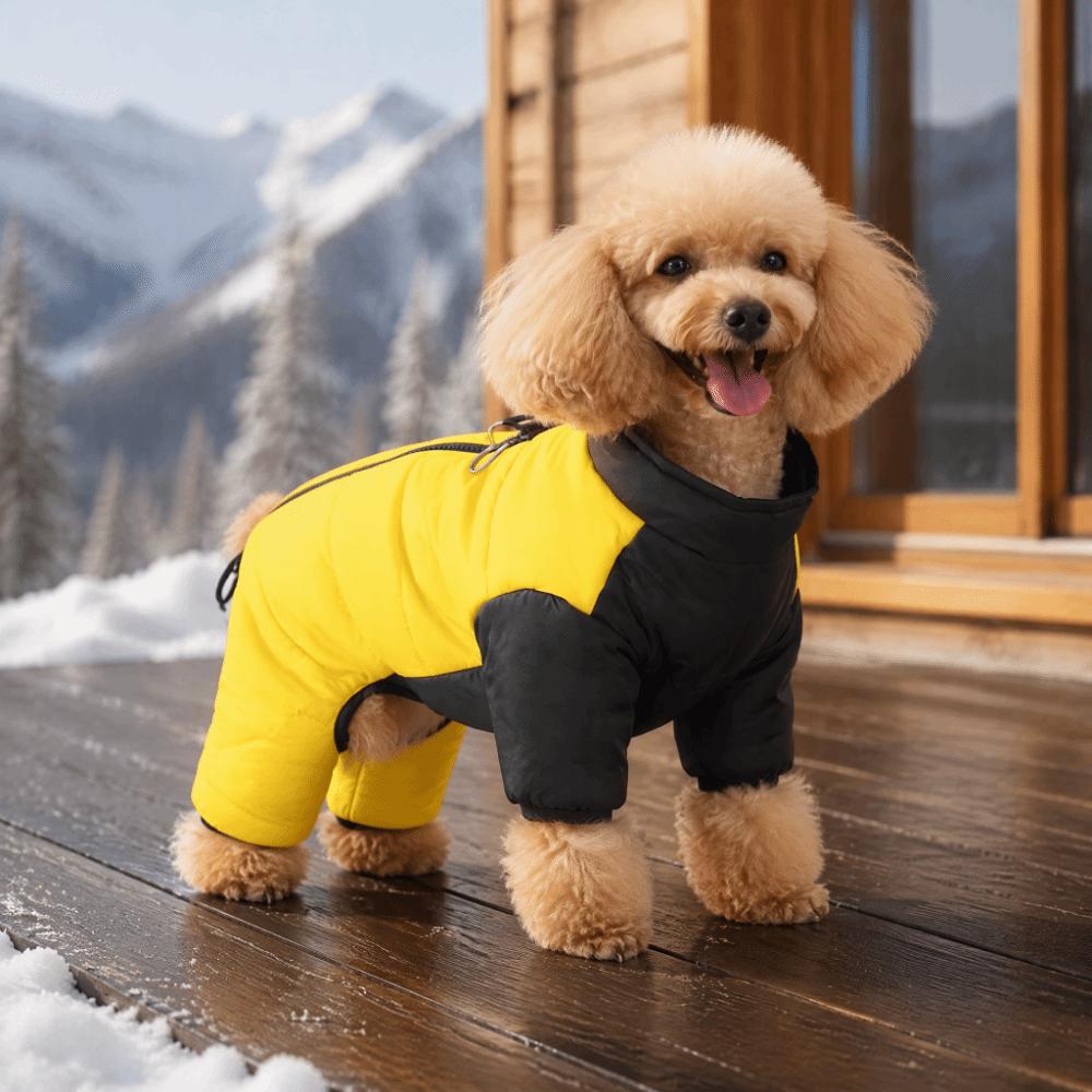 Warmer Hundejumpsuit Mantel Winddicht Welpen Skianzug Hund Baumwolljacke Winter Haustierbekleidung Tägliche Kleidung