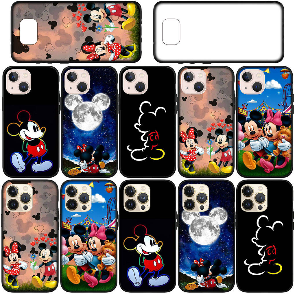 Hülle für iPhone 17 16 15 Xiaomi Poco Redmi Note 14 13 12 Pro Max Samsung Galaxy S25 S24 S23 OPPO Huawei Minnie Cartoon Mickey Niedliche Maus Handyhülle