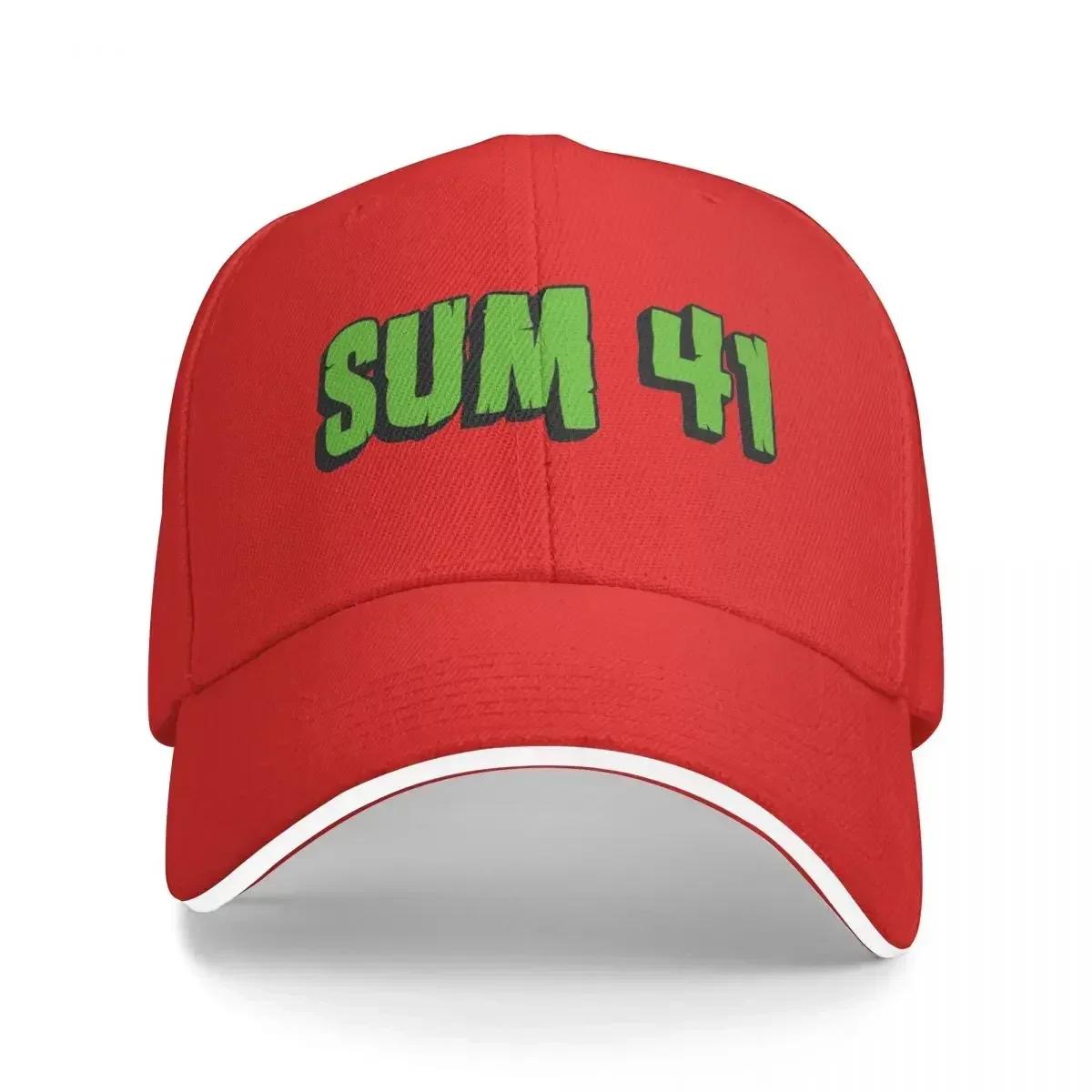 

Кепка с логотипом группы Sum 41 Унисекс Для улицы SUM41 Панк Папина кепка Кепка от солнца Кепка-тракер Регулируемая Кепки Snapback Бейсболка Летняя One Size