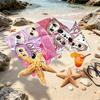 Custom Name Personalized Labubu Print Beach Towel, for Trip Camping Beach Party Home Decor, Birthday Gift for Family & Friends
