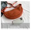Korean Style Pleated Dumpling Bag: Lightweight Solid Color Shoulder & Crossbody Bag